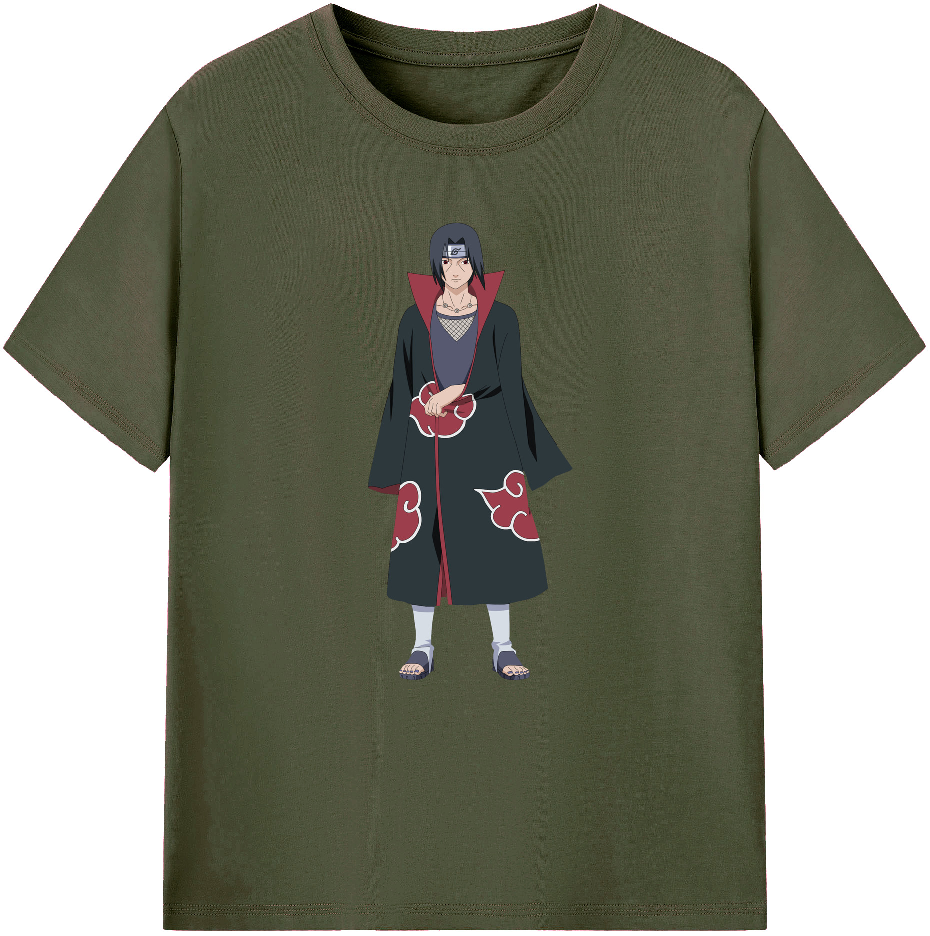 （画像用） NARUTO -ナルト- うちは イタチ Uchiha Itachi 綿100％ メンズ半袖Tシャツ｜肌触りやわらか＆通気性
